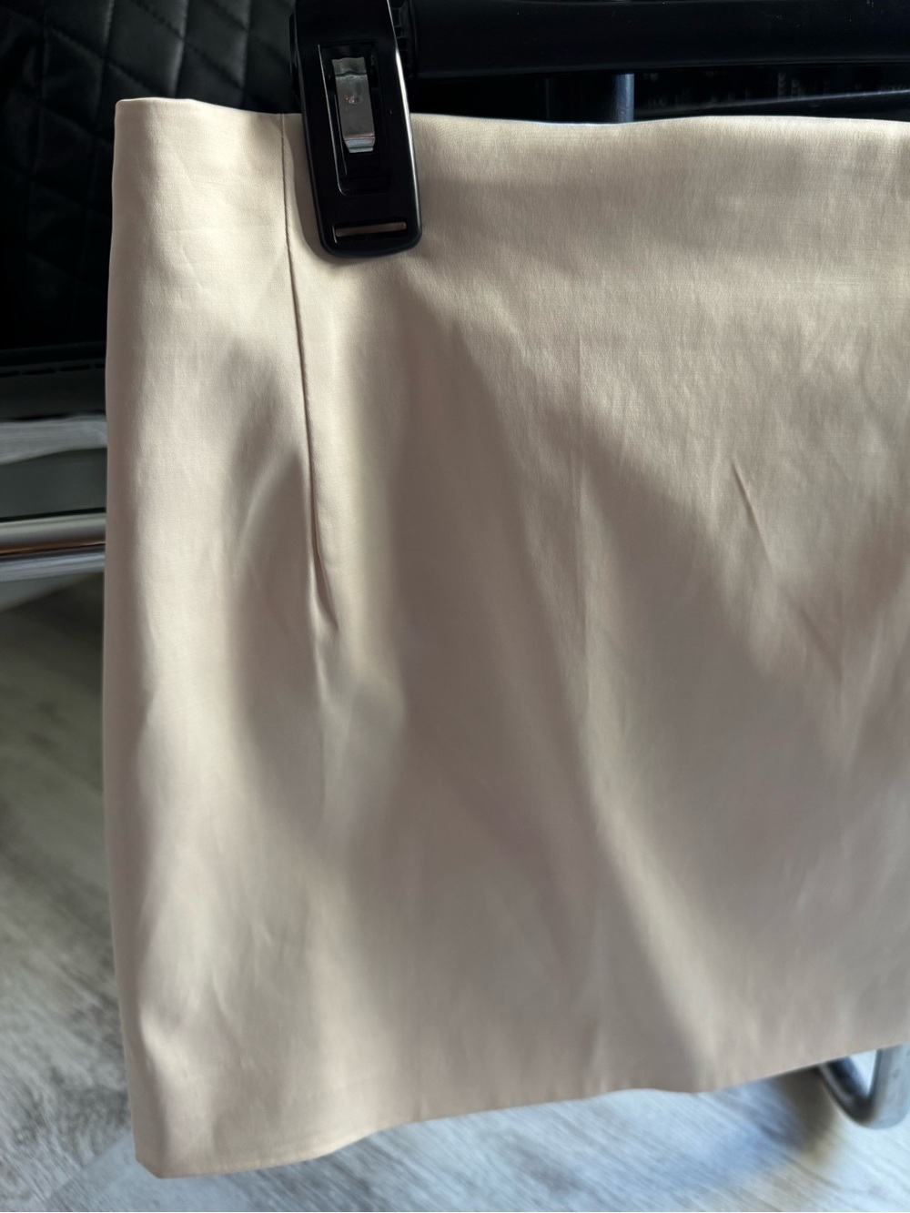 Zara Ivory Cream Satin Mini Skirt with Chic Girly Oversized Bow Front SMALL New - Picture 7 of 10
